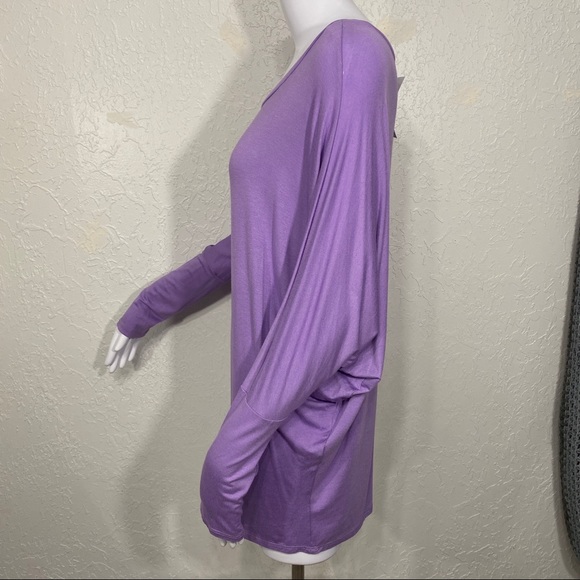 Long Sleeve Dolman Top Blouse Lavender Purple - Picture 2 of 6